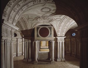 Crypte van de kerk van Sint-Martino ai Monti, 4e-5e eeuw door School Italian