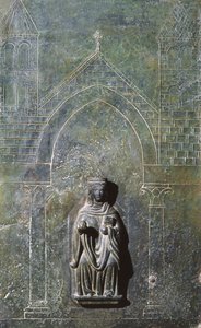 Detail van de deur van de Oratorium van St. Johannes de Evangelist, Italië door School Italian