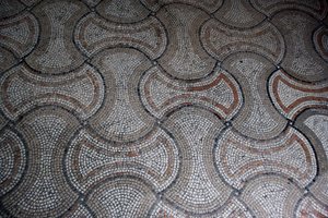 Detail van vloerdecoratie (mozaïek)