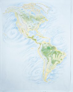Fysieke kaart van Amerika