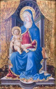 Maagd Maria en kind door School Italian