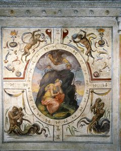 Muur in de badkamer van Cosimo I de