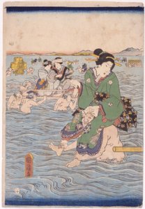 Over de rivier gedragen door School Japanese
