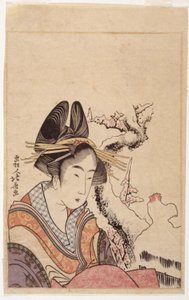 Hoofd van een dame door School Japanese