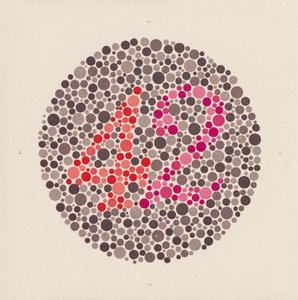 Ishihara kleurentest om kleurenblindheid te detecteren