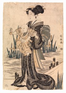 Japanse vrouw met een kind