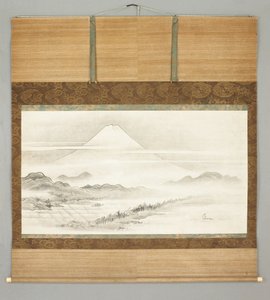 Kakemono, landschap van Mt. Fuji