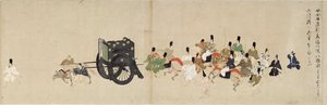 Geïllustreerd verhaal van de Heiji-opstand (1159-1160) (Keizerlijk bezoek aan Rokuhara) - Vijfde rol door School Japanese