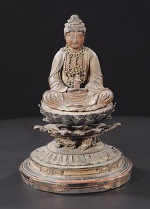 Zittende Miroku Bosatsu, Kamakura-periode door Japanese School