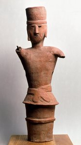 Terracotta graf Haniwa, Kofun periode 3e-6e eeuw door Japanese School