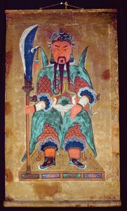 Gwanwoojanggun (natuurlijk pigment op papier) door School Korean