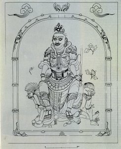 Reconstructie van Dhrtarastra. Bewaker van de Oostelijke Koning (na Kang Woo Bang)