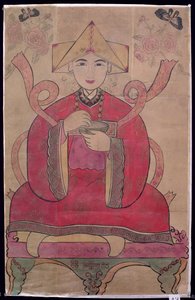 Seongsu Daesin (natuurlijke pigmenten op zijde) door School Korean