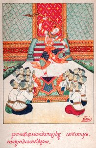 Mahajanaka Jataka (gravure, ca. 1910) door School Laotian
