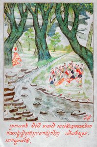 Mahajanaka Jataka, ca. 1910 (illustratie)