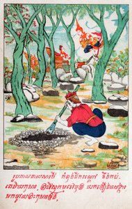Temiya Jakata (gravure, ca. 1910) door School Laotian