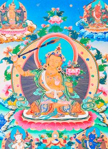 Afbeelding van Manjushree, de legendarische schepper van de Kathmandu-vallei