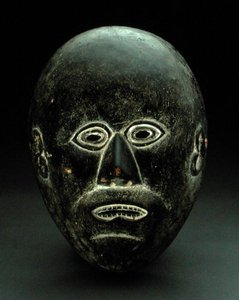 Masker, mogelijk Gorong-cultuur, Nepal (hout) door School Nepalese