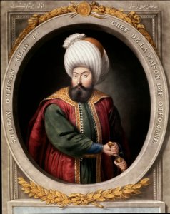 Ottomaanse Rijk: portret van de eerste Ottomaanse Sultan Osman I (1299-1326). Topkapi Sarayi Istanbul Bibliotheek door School Ottoman