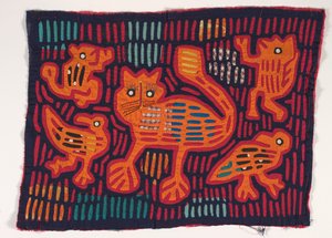 Shirt paneel (mola), Kuna volk, San Blas-eilanden, ca. 1950s door School Panamanian