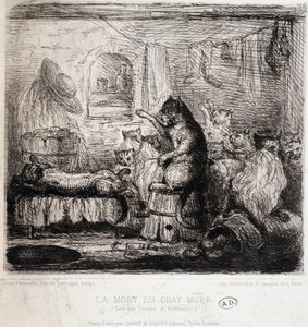 De Dood van de Kat Murr (uit de verhalen van Hoffmann) - Tekening, Portugal door School Portuguese