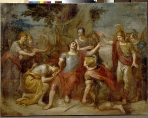 Grootvorst Dmitri Donskoi van Moskou bij de Slag van Koelikovo op 8 september 1380 tegen de Gouden Horde