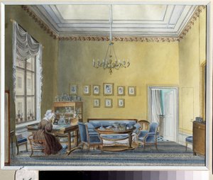 Interieur van het huis van E. Boratynsky in Moskou door School Russian