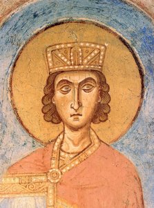 Koning Salomo - Oude Russische fresco