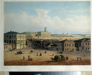 Het treinstation van Moskou door School Russian
