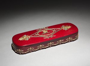 Lakdoos, firma Peter Carl Fabergé (1846-1920), doos door Fabriek N. Lukutin, c.1890