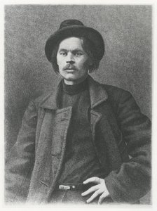 Maxim Gorky (litho) door School Russian