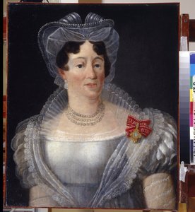 Portret van gravin Yelizaveta Fyodorovna Musina-Pushkina door School Russian