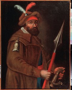 Portret van Kozakkenleider Yermak Timofeyevitch door School Russian