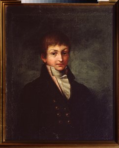 Portret van dichter Konstantin N. Batyushkov (1787-1855) door School Russian