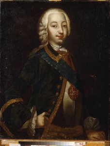 Portret van tsaar Peter III van Rusland door School Russian