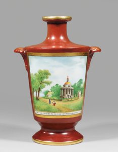 Vaas met een Zaporozhian kozak, ca. 1825 door School Russian