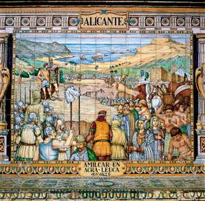 Carthagers geleid door Hamilcar en zijn zoon Hannibal en de stichting van Alicante