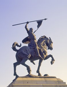 Monument voor El Cid (ca. 1040-99) door School Spanish