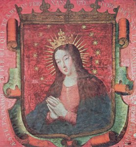 De originele banier van Hernan Cortes