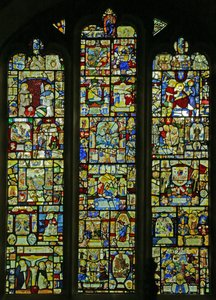 Herplaatste Zwitserse panelen (glas-in-lood)