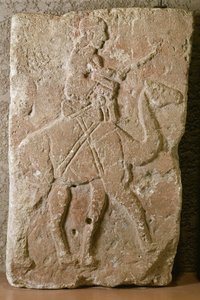 Reliëf met dromedarisrijder