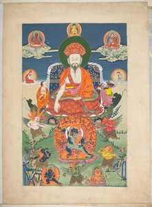 Add. Or. 3056 Een van 12 tekeningen die Tibetaanse godheden uitbeelden door een Tibetaanse kunstenaar, waarschijnlijk in Lhasa, ca. 1800 door School Tibetan