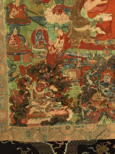 Detail van de Derde Panchen Lama Losan Penden Yeshe