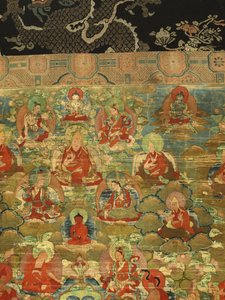 (detail) van de Derde Panchen Lama Losan Penden Yeshe