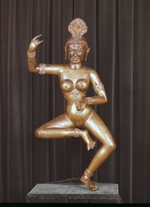 De godin Dakini, Tibetaanse helse god. Beeldje, Musée Guimet, Parijs door School Tibetan