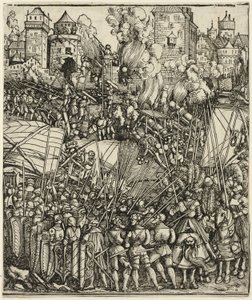 De verdrijving van de Hongaren uit Neder-Oostenrijk, uit de Triomfboog van Maximiliaan I