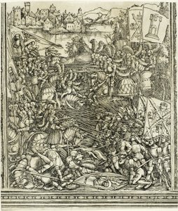 De oorlog met Venetië, uit De Triomfboog van Maximiliaan I