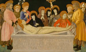 De Graflegging van Christus door School of Ferrare
