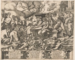 Allegorie van de Liefde door School of Marcantonio Raimondi, after Baccio Bandinelli