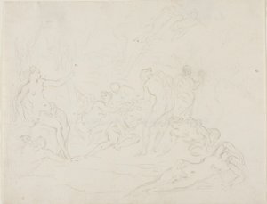 Diana en Callisto door School of Nicolas Poussin